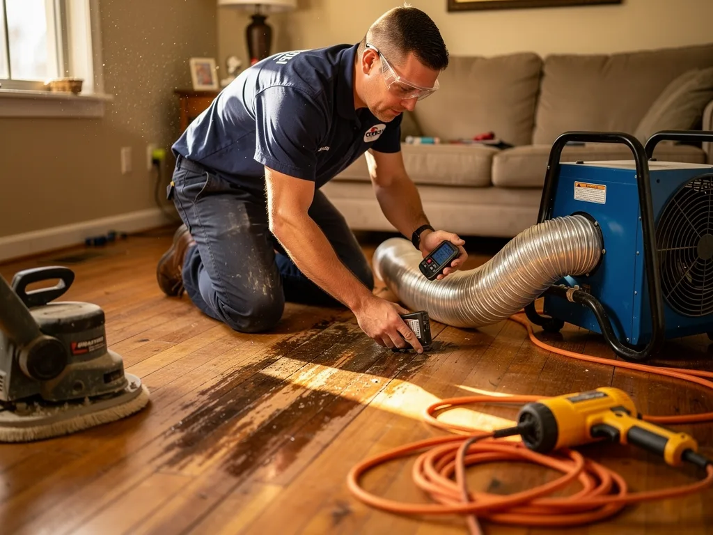 Hardwood Floor Drying